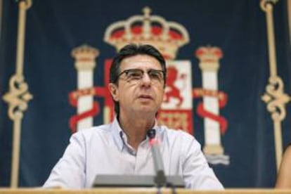 El ministro de Industria, Energía y Turismo, José Manuel Soria, ofreció hoy una rueda de prensa en la capital grancanaria.