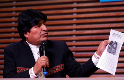 El expresidente de Bolivia Evo Morales en Buenos Aires, Argentina.