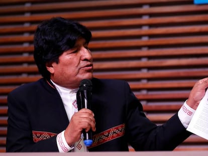 El expresidente de Bolivia Evo Morales en Buenos Aires, Argentina.