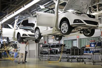Cadena de producción de la fábrica de Seat en Martorell (Barcelona).