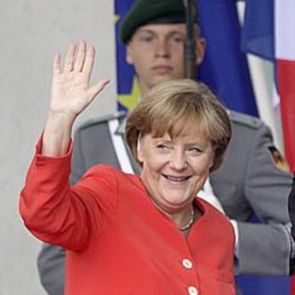 Angela Merkel y Nicolas Sarkozy, el 17 de junio de 2011 tras su reunión en Berlín