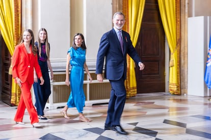 Actos de conmemoración del X Aniversario de la Coronación de Felipe VI , en el Palacio Real de Madrid, el 16 de junio de 2024. 