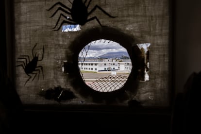 Cells modified as entertainment spaces inside the prison. 