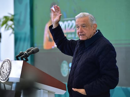López Obrador, durante una conferencia de prensa el viernes en Hermosillo.