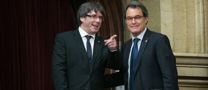 Carles Puigdemont y Artur Mas