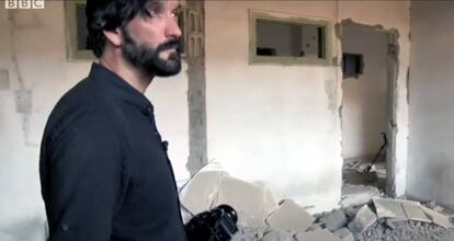 Fotograma del reportatge de la BBC on apareix Ricardo García Vilanova.