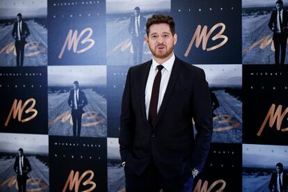 Michael Bublé, durante la presentación a medios de su nuevo trabajo en el hotel Meliá Fénix de Madrid.