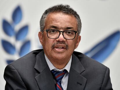 El director general de la OMS, Tedros Adhanom Ghebreyesus, el pasado 3 de julio en Ginebra.