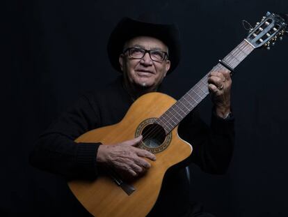 El músico cubano Eliades Ochoa, en la sala Galileo Galilei de Madrid.