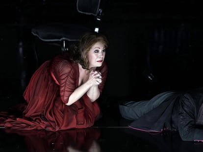 Sondra Radvanovsky durante su actuación en el Teatro Real de Madrid interpretando 'Tosca'. Fue el julio de 2021.