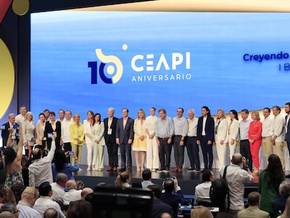 Members of the Business Council Alliance for Ibero-America (CEAPI) on Tuesday in Cartagena de Indias (Colombia).