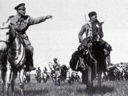 Amedeo Guillet famoso por sus cargas de caballería nocturnas en Etiopía al frente de sus jinetes amhara. 
