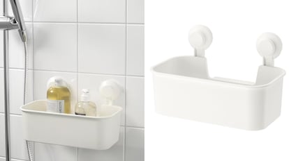 De entre los mejores accesorios para el baño encontramos esta cesta de gran capacidad para guardar jabones y geles.