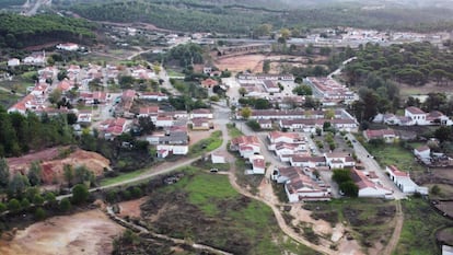 Vista area de la pedana Valdelamusa, perteneciente a Cortegana (Huelva). / CEDIDA