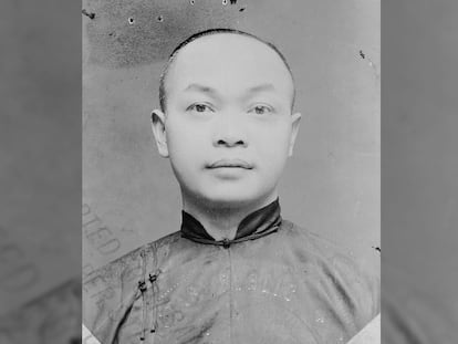 Retrato del estadounidense Wong Kim Ark tomado en 1904.