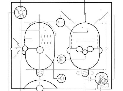 Detalle de un autorretrato de Chris Ware, cortesía del propio autor.