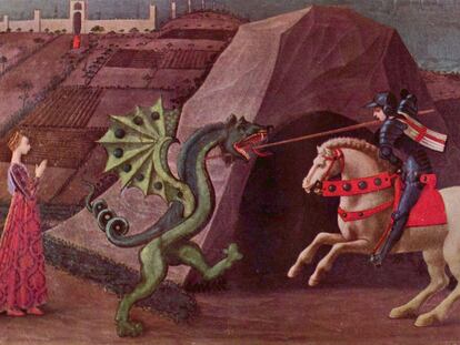 'San Jorge y el dragón' (1470), óleo de Paolo Uccello.