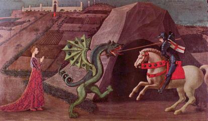 'San Jorge y el dragón' (1470), óleo de Paolo Uccello.