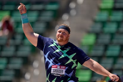 Ryan Crouser, durante los trials de Hayward Field.