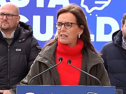 La vicesecretaria de Organización del Partido Popular, Carmen Fúnez, este domingo, en un acto.