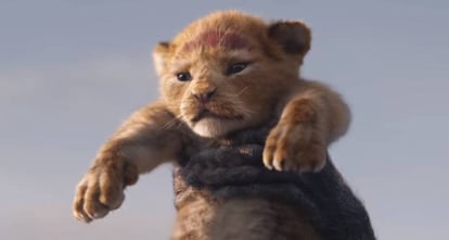 Nova versão de Simba, revelado em trailer divulgado pela Disney.