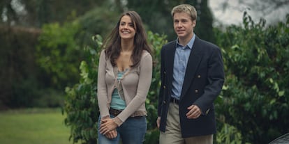 Meg Bellamy and Ed McVey, as Prince William and Princess Kate of Wales during their university days. 