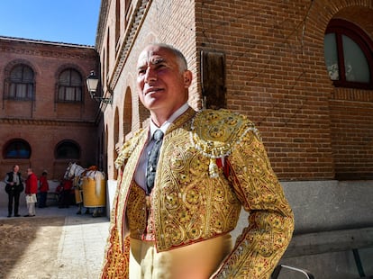 Luis Miguel Leiro, en el patio de caballos de la plaza madrileña.