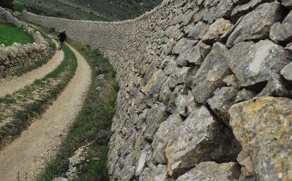 Un dels murs més espectaculars de pedra seca de Vilafranca.