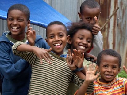 Niños de Addis Abeba.