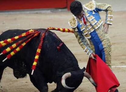 José Tomás, el domingo en la Monumental de Barcelona.