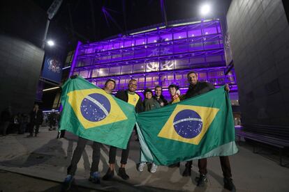 Torcedores brasileiros compareceram em maior número ao Melbourne Cricket Ground.