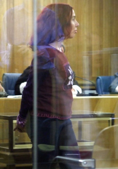 La etarra Inés del Río, durante un juicio en la Audiencia.
