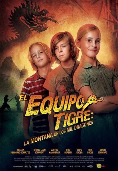 Cartel de El equipo tigre: la montaña de los mil dragones