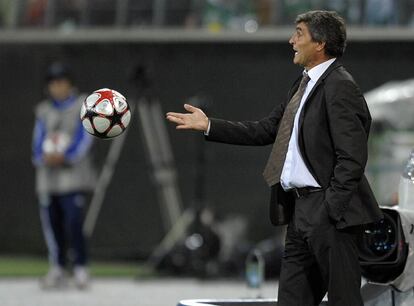 Juande Ramos, en un partido ante el Wolfsburgo con el CSKA.