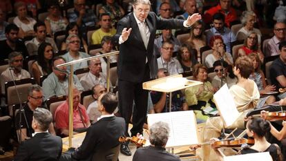 El director V&iacute;ctor Pablo P&eacute;rez, ayer s&aacute;bado en el Auditorio Nacional.