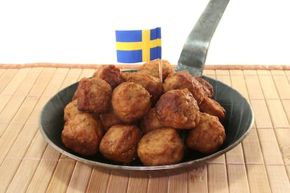 A bowl of traditional Swedish meatballs, which you may or may not be offered as a house guest.