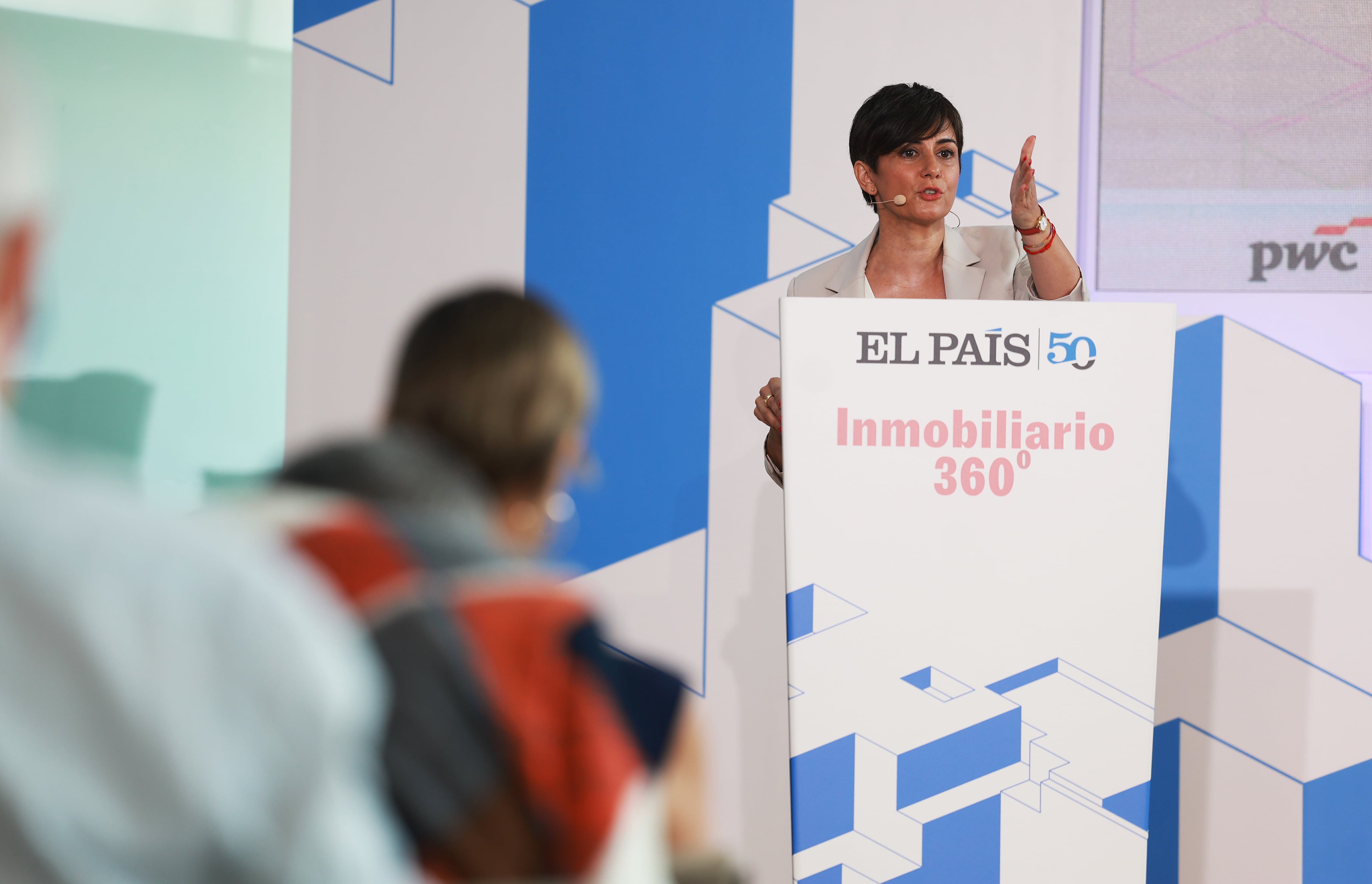 Isabel Rodríguez, ministra de Vivienda y Agenda Urbana de España, este lunes en la II edición del foro Inmobiliario 360º.