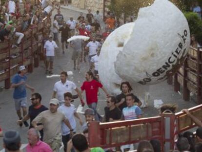 The Madrid mountain village of Matalpino is exporting its own peculiar take on the tradition of the Running of the Bulls