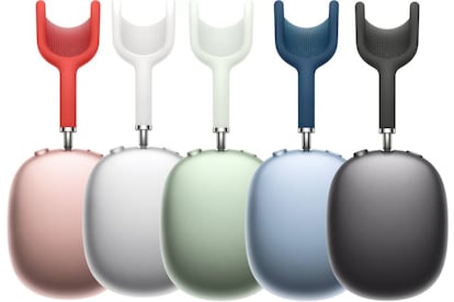 Gama de colores de los nuevos Airpods Max.