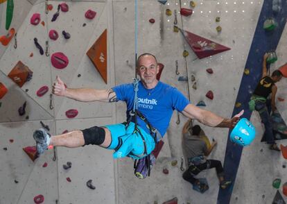 Iván Germán, en el 'Sputnik Climbing Center' de Alcobendas.