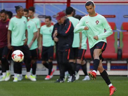 Ronaldo durante un entrenamiento