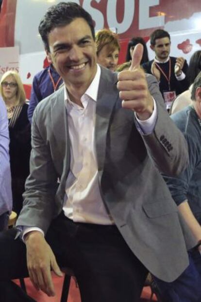 Sánchez, este viernes en el Ifema.