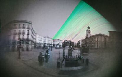 La Puerta del Sol, durante el solsticio de invierno de 2011.