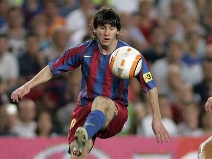 Messi, en el partido del último Trofeo Joan Gamper.