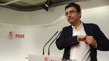 El portavoz de la Comisión Gestora del PSOE, Mario Jiménez.