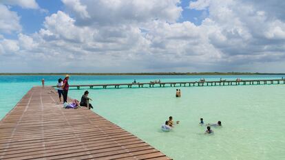 Laguna de Balacar Ecopark, in Quintana Roo (Mexico) in an image provided by the Secretariat of Agrarian, Territorial and Urban Development of Mexico.