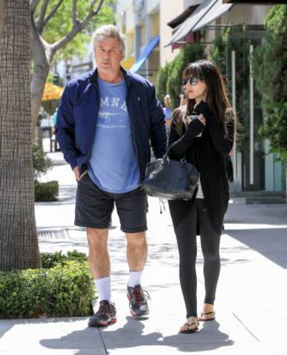 Alec Baldwin e Hilaria Baldwin hace unos días en Los Ángeles.