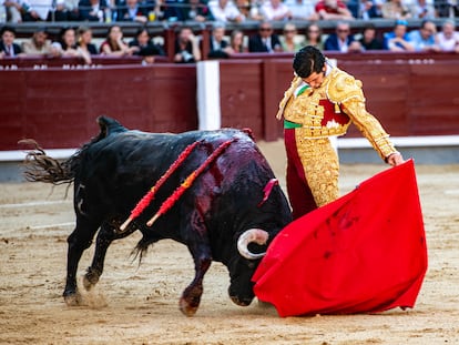 Morante de la Puebla torea al natural el pasado día 28 en Las Ventas-