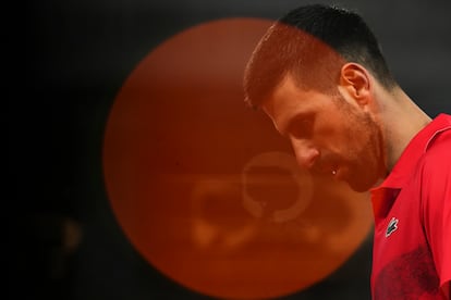 Djokovic, during the match against Zverev