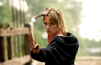 Uma Thurman em sua participação no filme 'Kill Bill' em 2004.